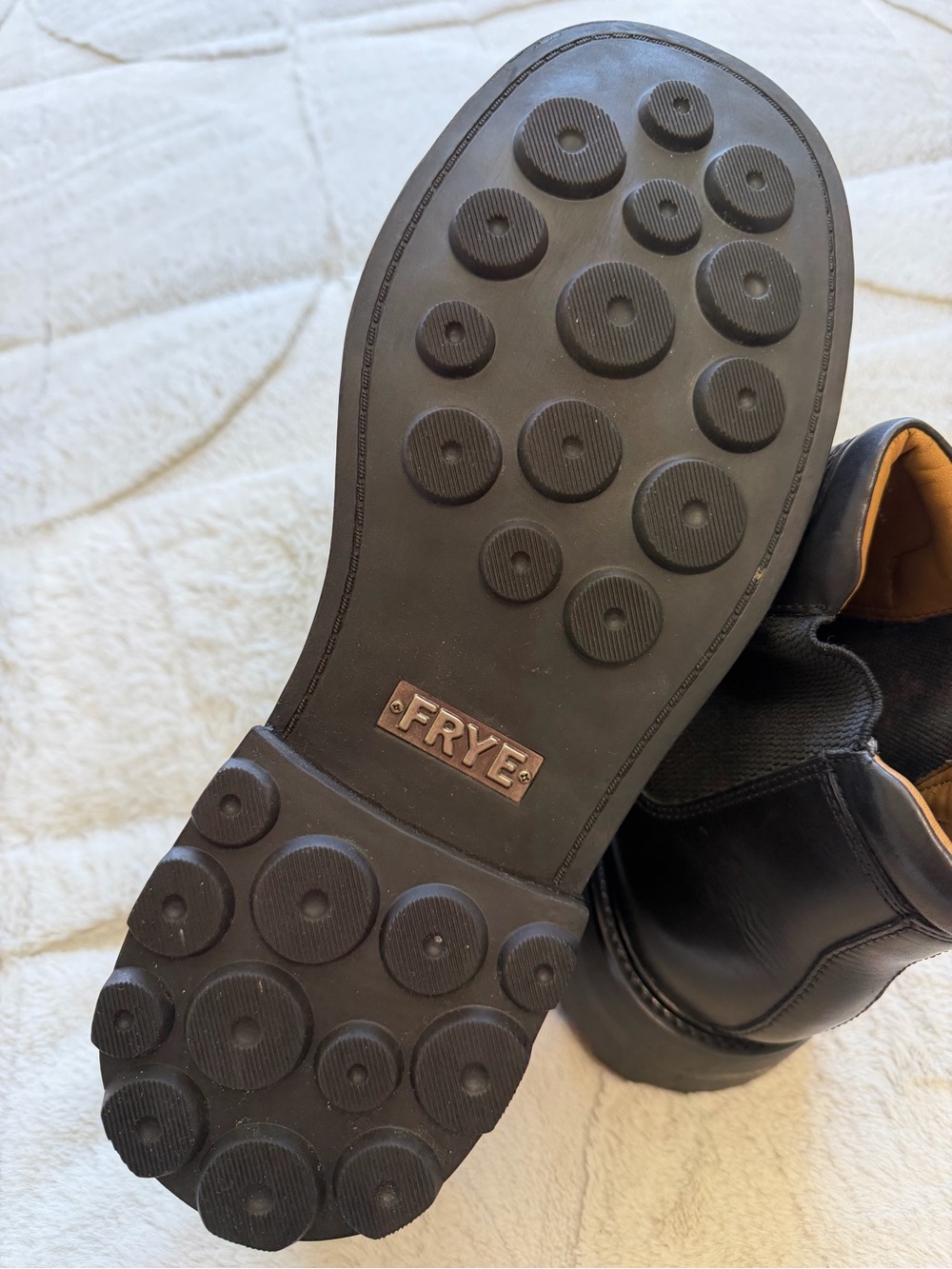 Like NEW! $180 Fyre Captain Chelsea Leather Chunky Lug Sole Platform Boots 12 - Picture 7 of 9